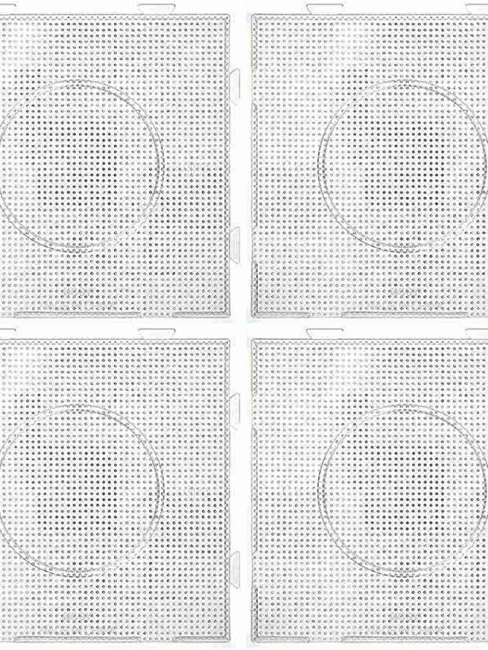 4pcs 2.6mm Mini Fuse Beads Boards, Pegboard Kit with Gift 4 Ironing Paper